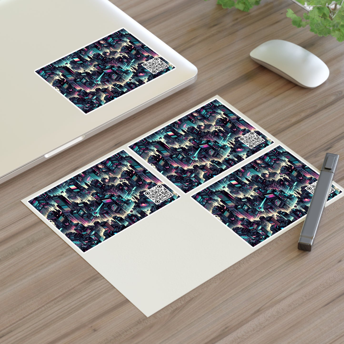 Digital Rebellion Tech-Inspired Streetwear Sticker Sheets - 8404 Design-51