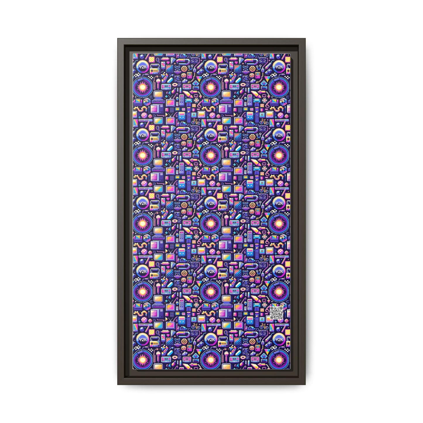 Digital Nostalgia Modern Retro Fusion Matte Canvas, Framed (multi-Color) - 8404 Design-64 B