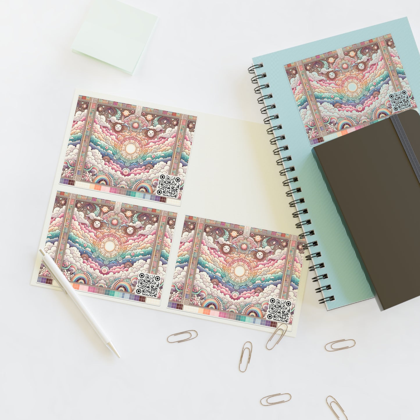 Digital Dreamland Whimsical and Nostalgic Streetwear With a Digital Twist Sticker Sheets - 8404 Design-56