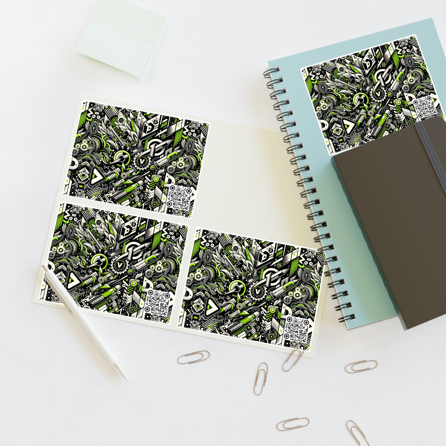Graffiti Tech Fusion Bold Streetwear Fusion Sticker Sheets - 8404 Design-59