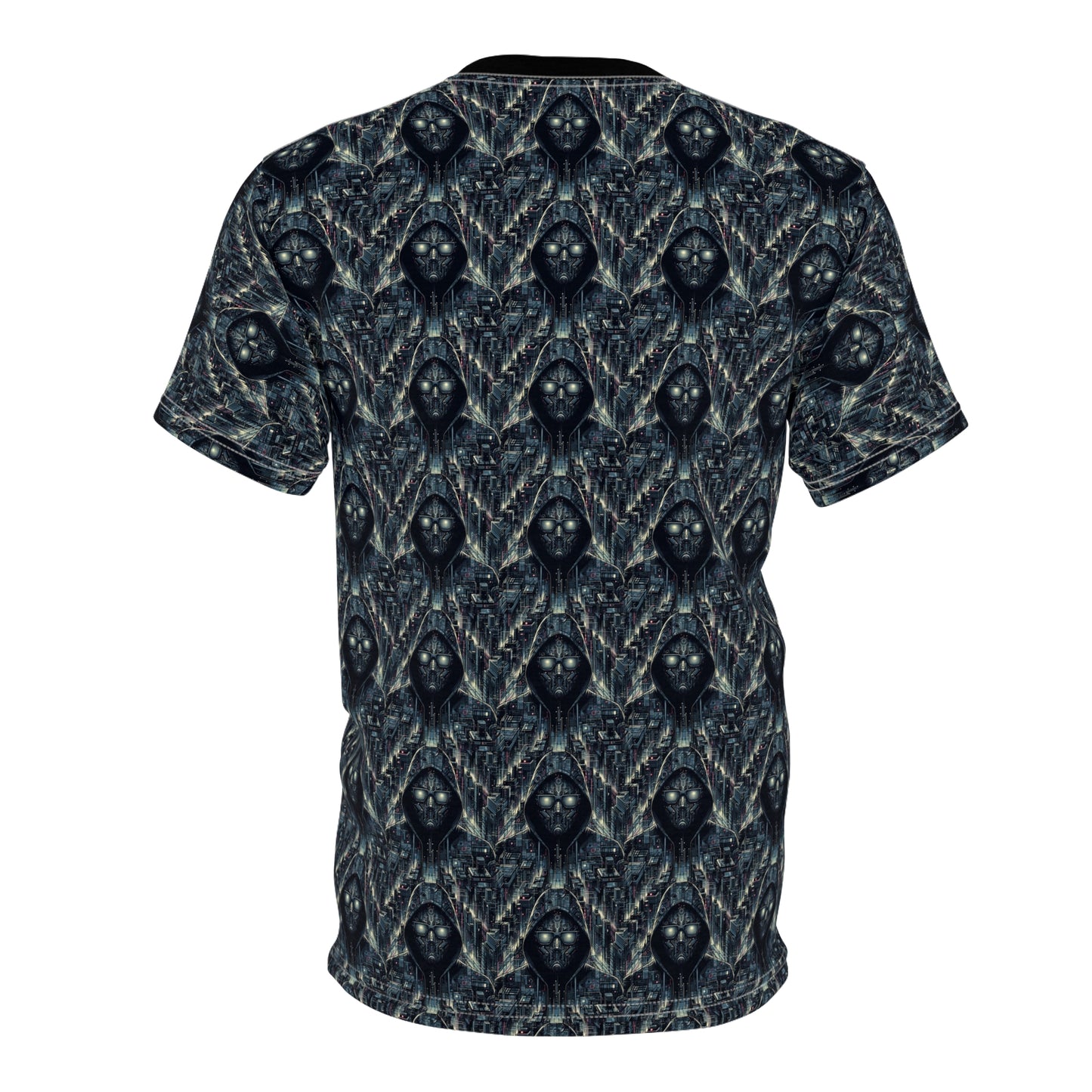 Tech Noir Aesthetics Sleek Tech Streetwear Unisex Cut & Sew Tee - 8404 Design-56