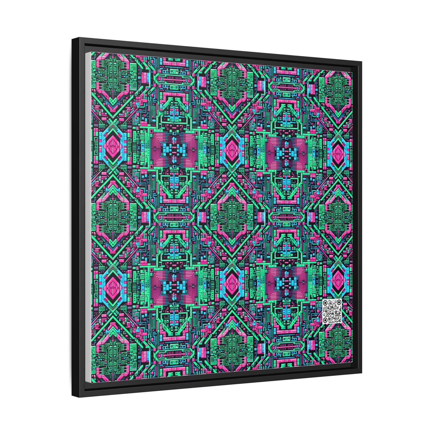 Digital Glitch Vibes Tech-Inspired Streetwear Matte Canvas, Framed (multi-Color) - 8404 Design-71 A