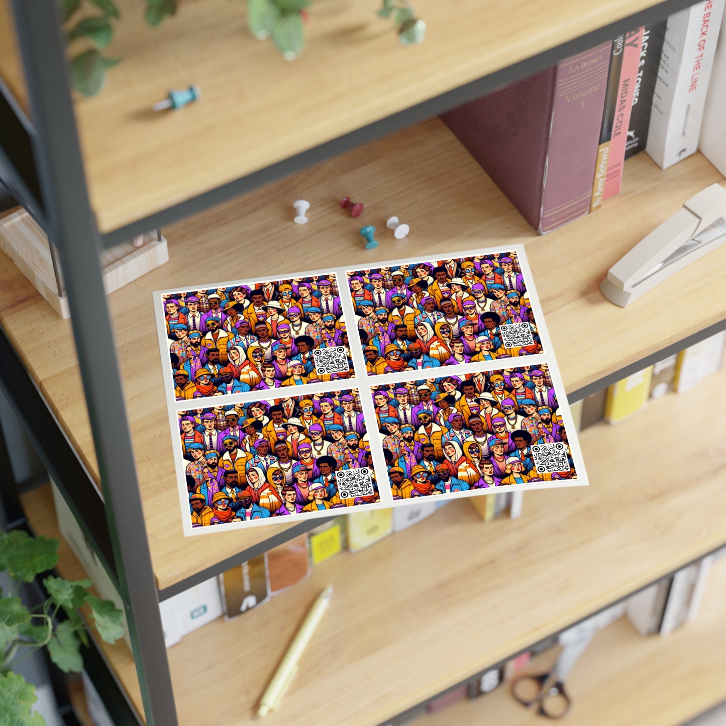 Digital Retro Aesthetics Nostalgic Yet Vibrant Streetwear With a Modern Twist Sticker Sheets - 8404 Design-58