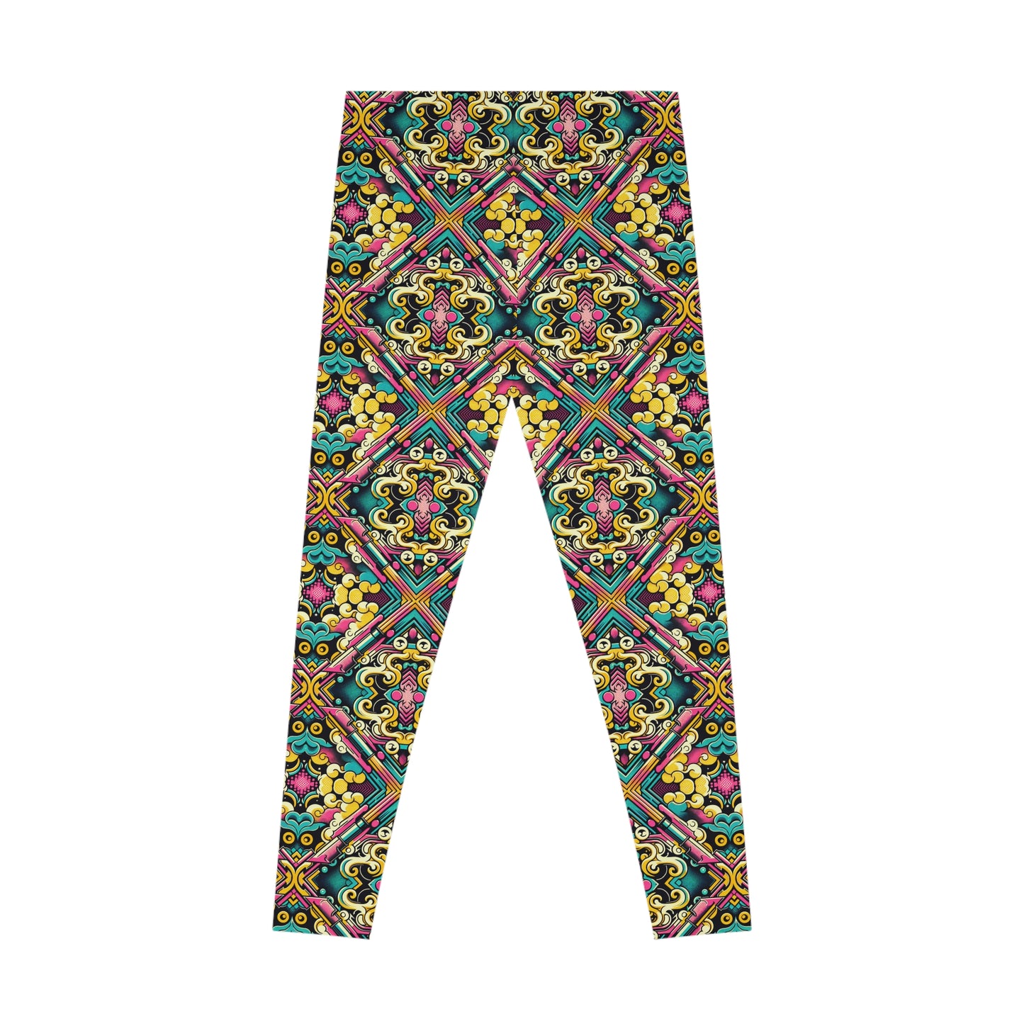 Neon Pop Art Revival Pop Culture Retro Stretch Leggings - 8404 Design-59
