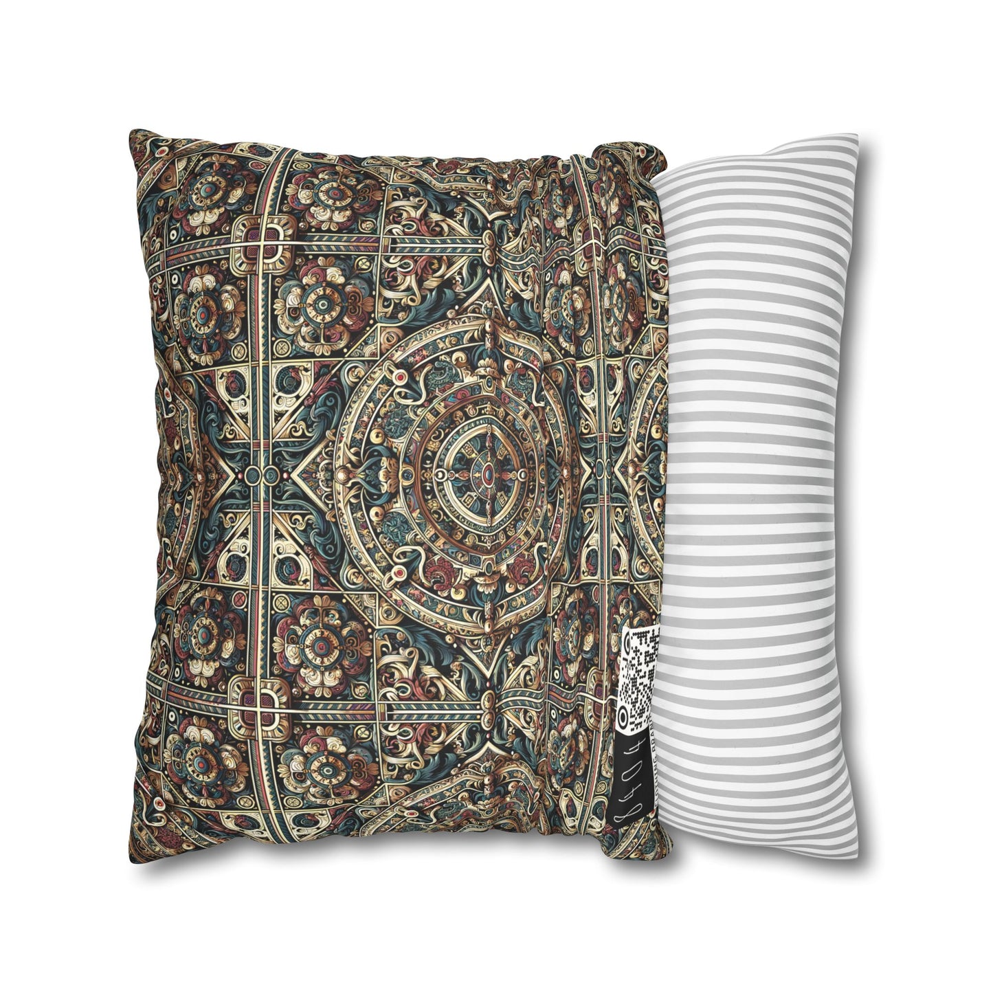 Urban Renaissance Historical Fusion With Street Edge Faux Suede Square Pillowcase - 8404 Design-57