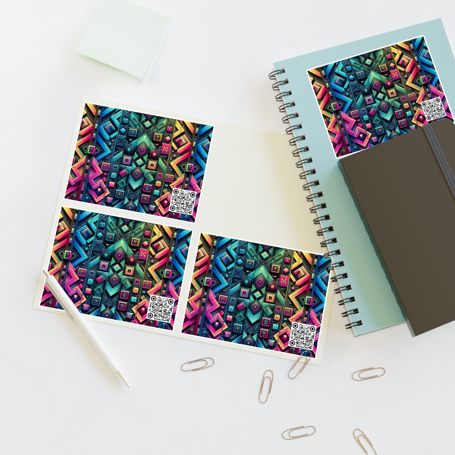 Tech-Inspired Graphics Cyberpunk Cool Sticker Sheets - 8404 Design-58