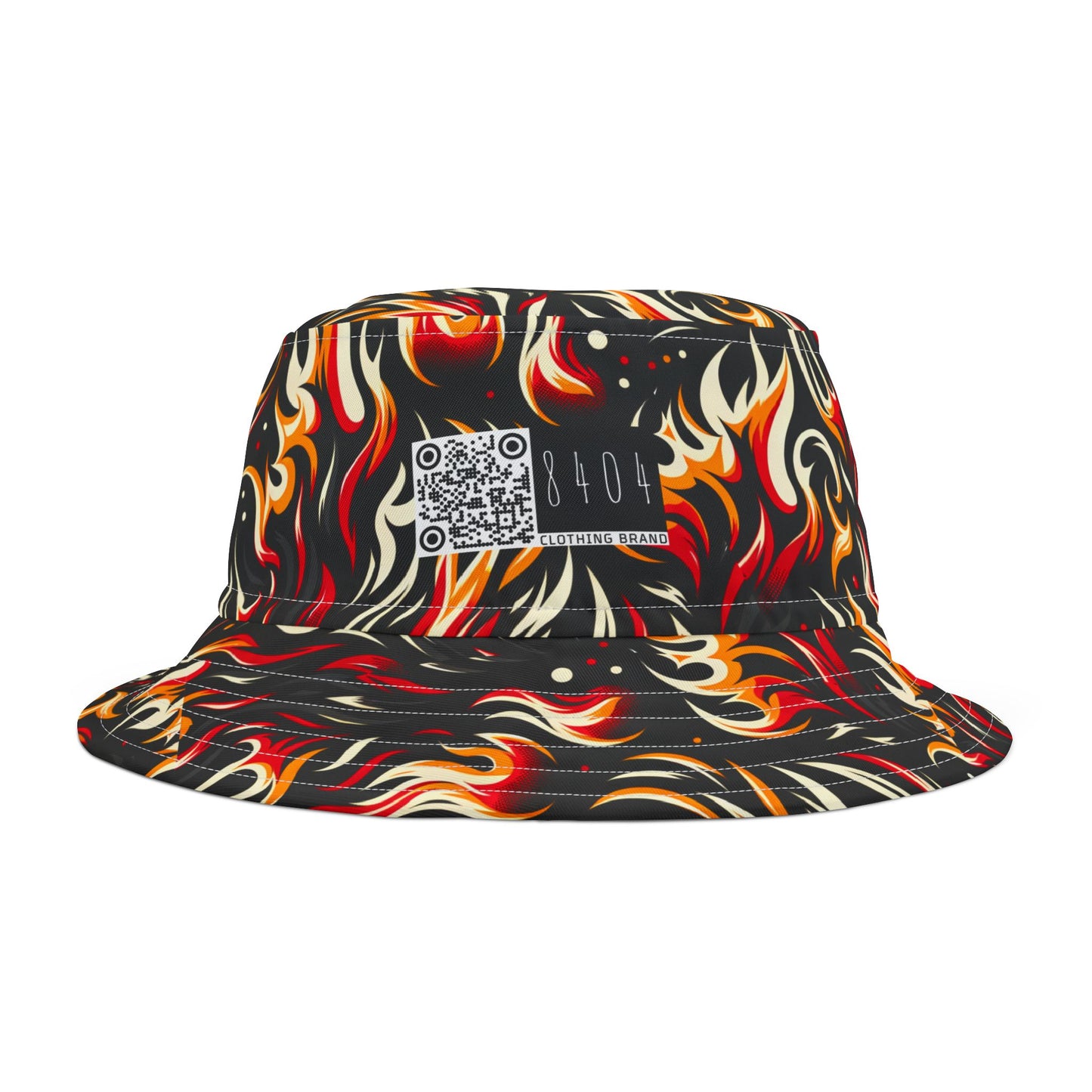 Fire & Flames Bold Streetwear Statement Bucket Hat - 8404 Design-60