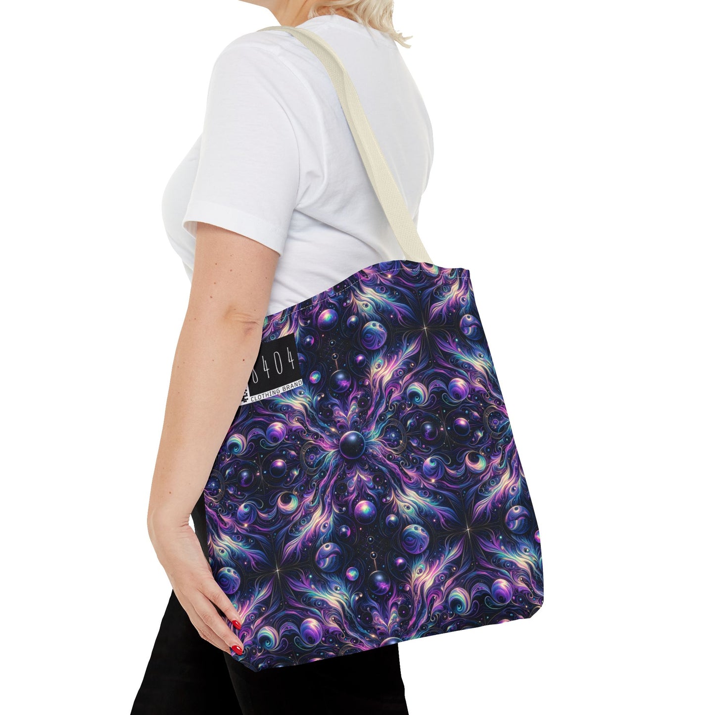Galactic Hues Tech-Forward Cosmic Fusion Tote Bag - 8404 Design-41