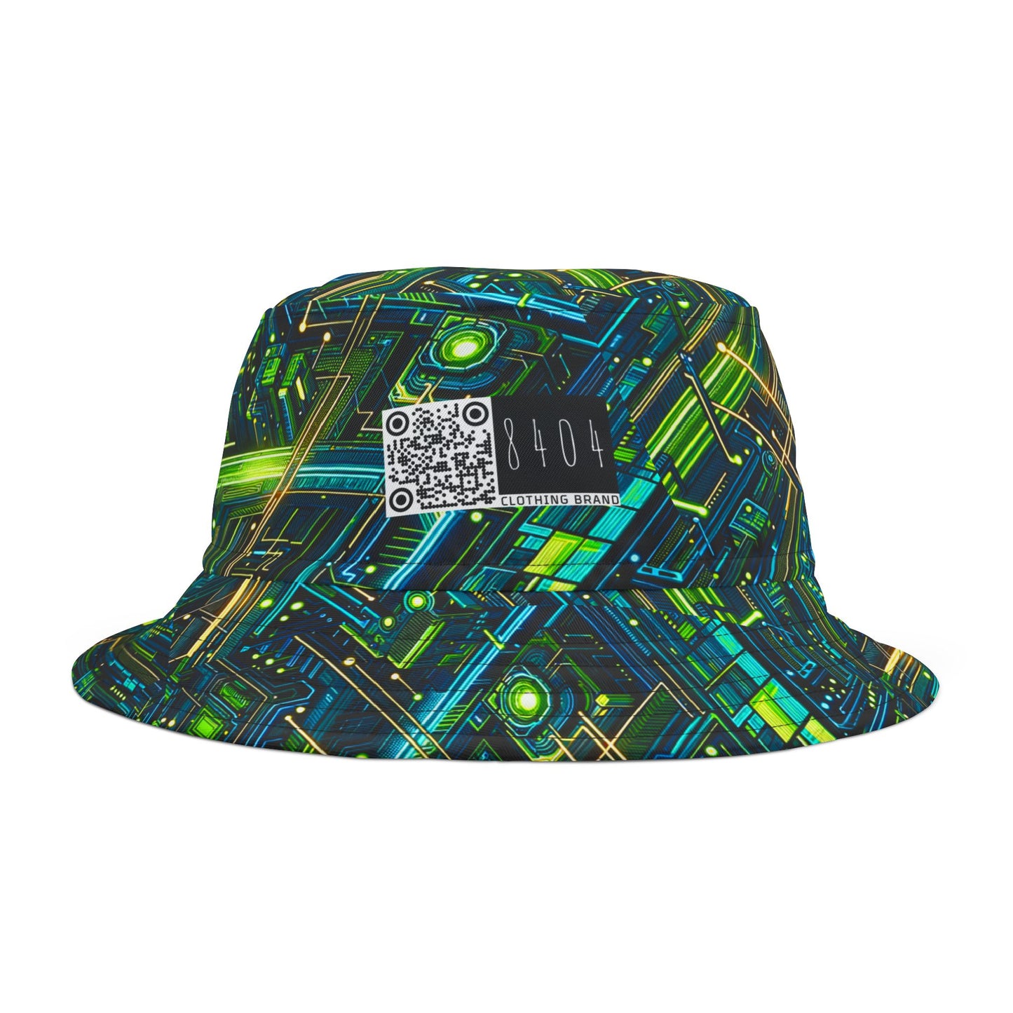 Tech-Infused Neon Tech-Forward Streetwear Bucket Hat - 8404 Design-54