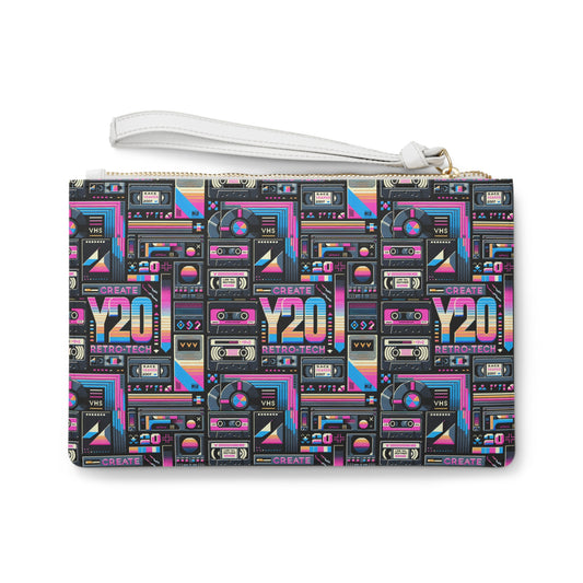 Digital Nostalgia Tech-Inspired Retro Fusion Clutch Bag - 8404 Design-65