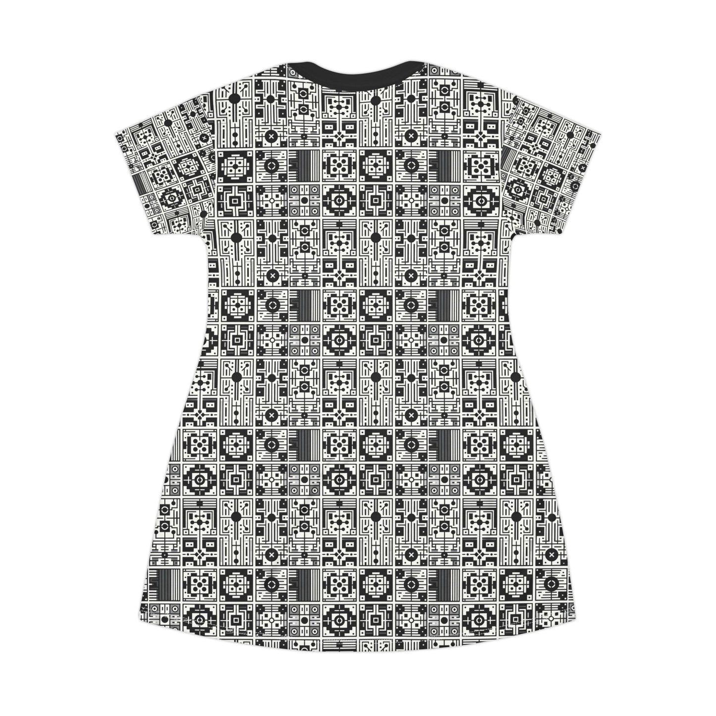 Digital Minimalism Minimalist Tech T-Shirt Dress - 8404 Design-55