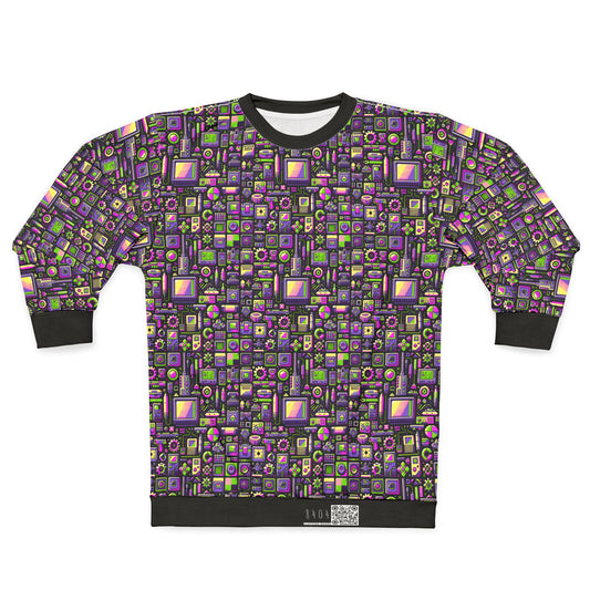 Digital Nostalgia Remix Modern Vintage Fusion Sweatshirt - 8404 Design-67