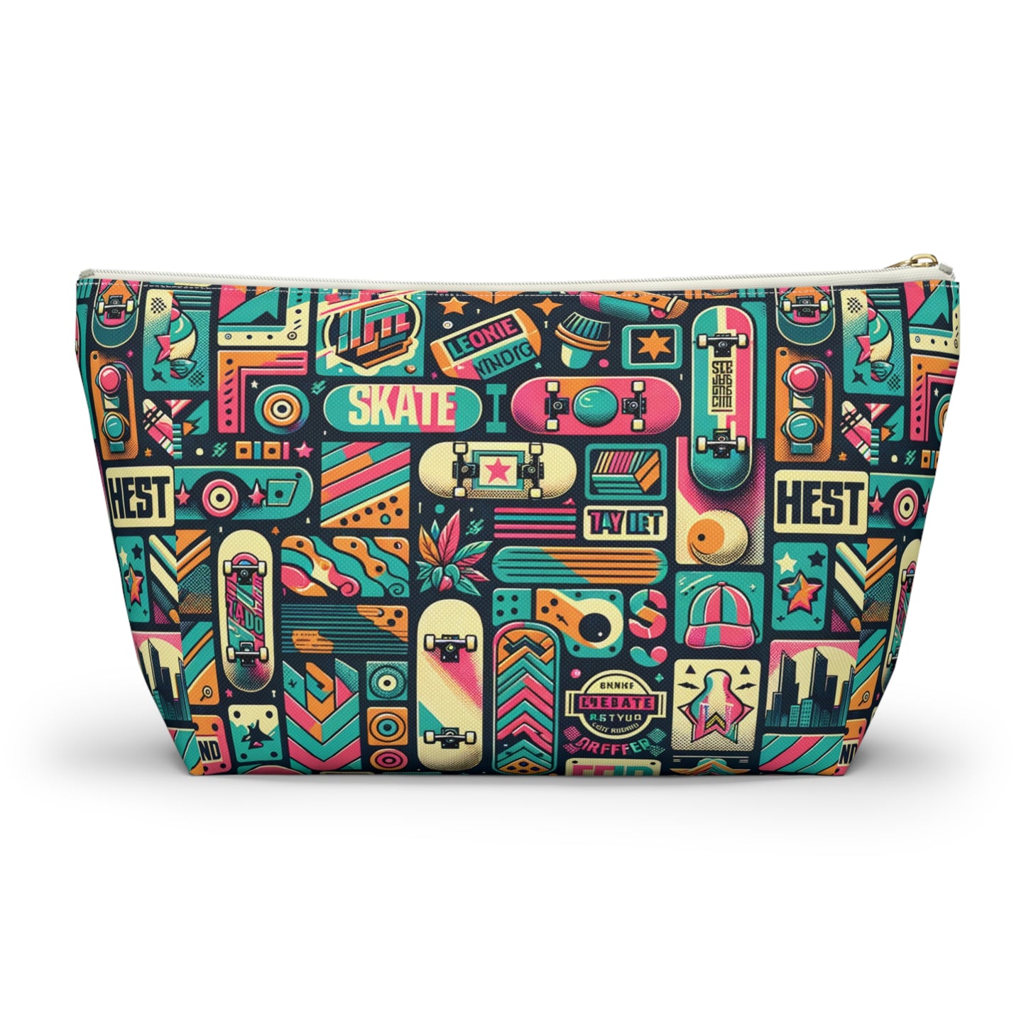 Skate Culture Revival Urban Retro Cool Accessory Pouch W T-Bottom - 8404 Design-61