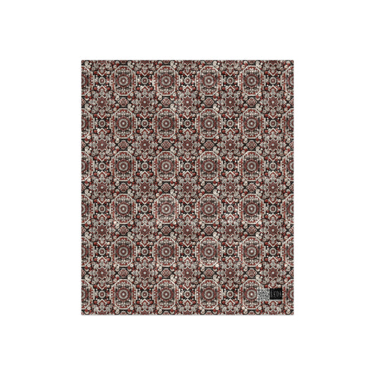 Neo Jomon Sculptural Aesthetics Artisanal Streetwear Crushed Velvet Blanket - 8404 Design-55