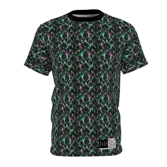 Tech Noir Aesthetics Tech-Forward Urban Dystopia Unisex Cut & Sew Tee - 8404 Design-44