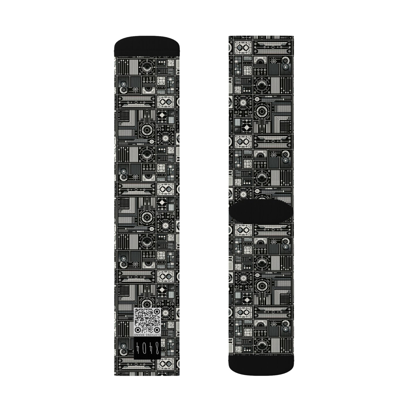 Digital Minimalism Minimalist Tech Sublimation Socks - 8404 Design-62
