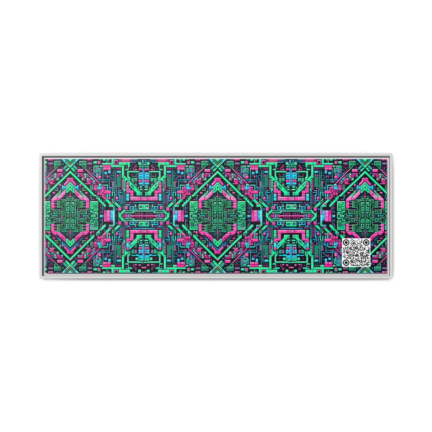 Digital Glitch Vibes Tech-Inspired Streetwear Matte Canvas, Framed (multi-Color) - 8404 Design-71 B