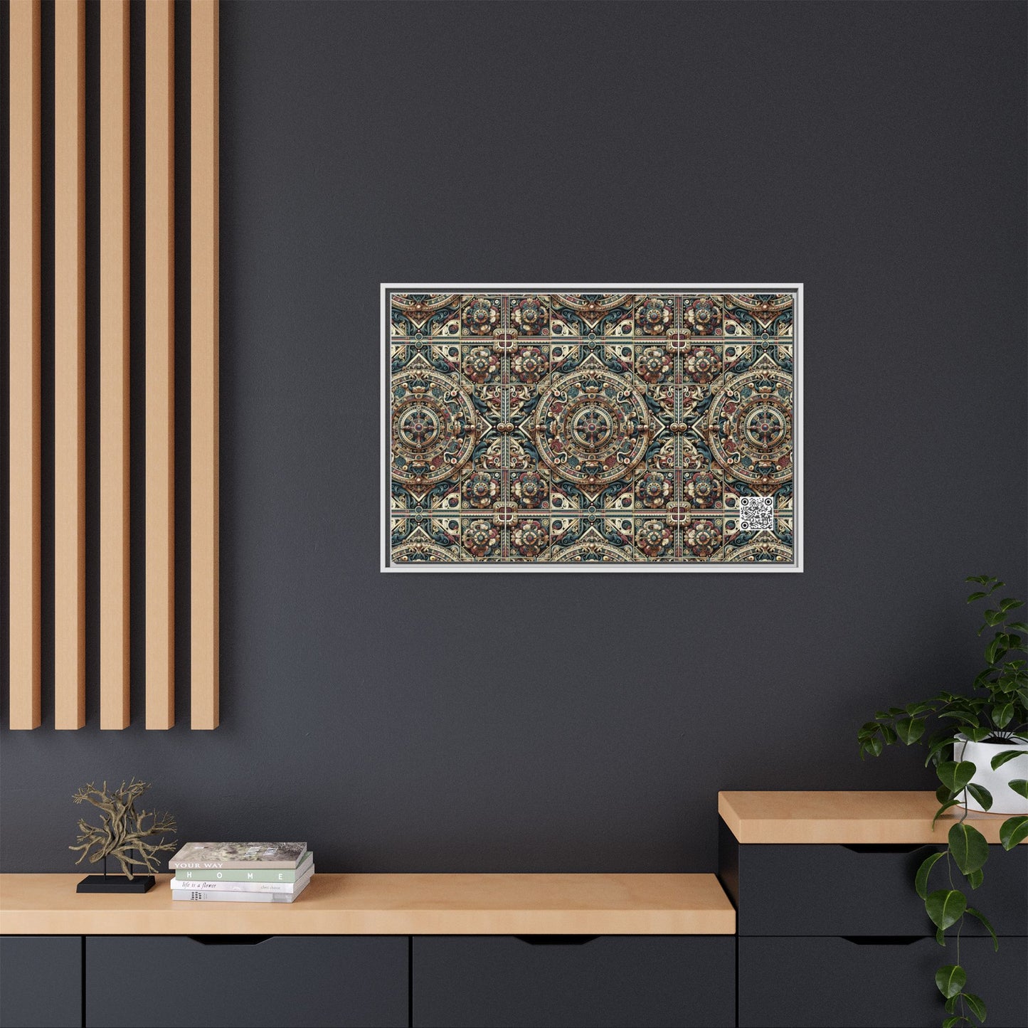 Urban Renaissance Historical Fusion With Street Edge Matte Canvas, Framed (multi-Color) - 8404 Design-57 A