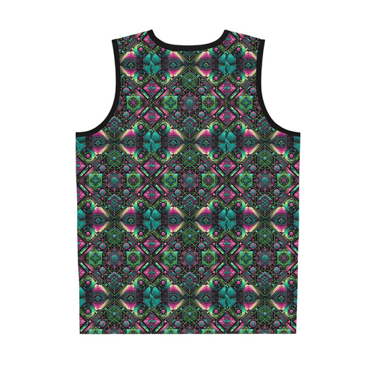 Tech-Infused Graphics Tech-Forward Streetwear Basketball Jersey - 8404 Design-45