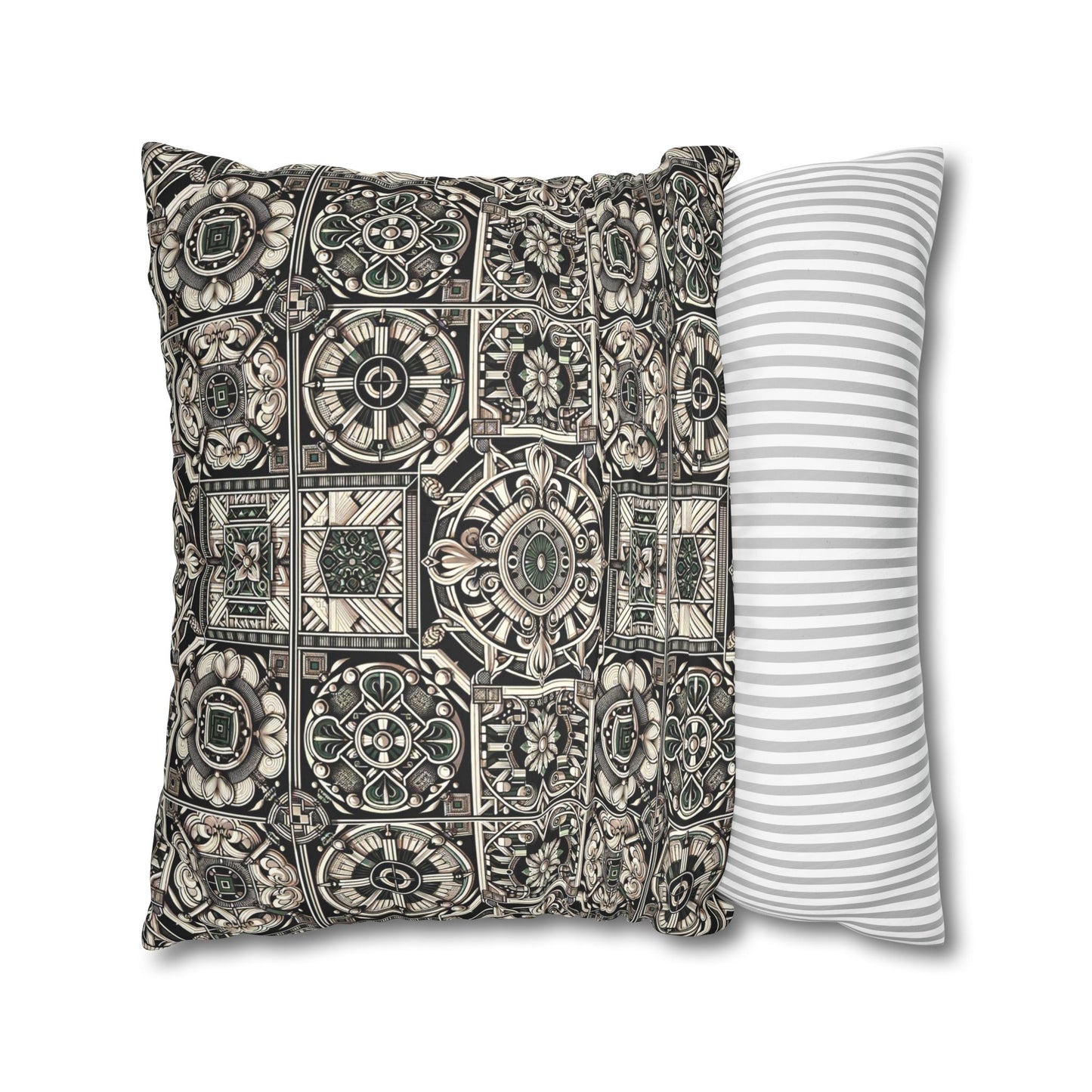 Cyber Garden Party Tech Garden Extravaganza Faux Suede Square Pillowcase - 8404 Design-45
