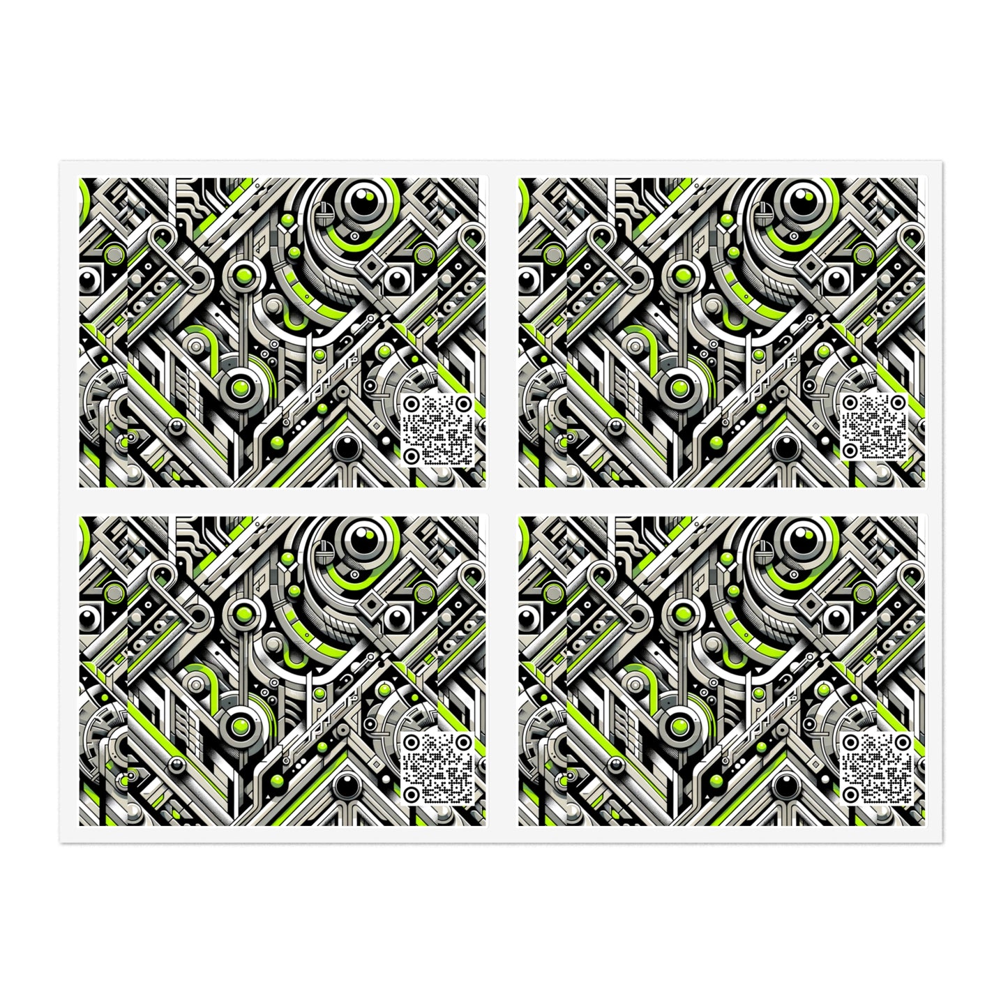 Elevated Sporty Tech Tech-Forward Streetwear Sticker Sheets - 8404 Design-53