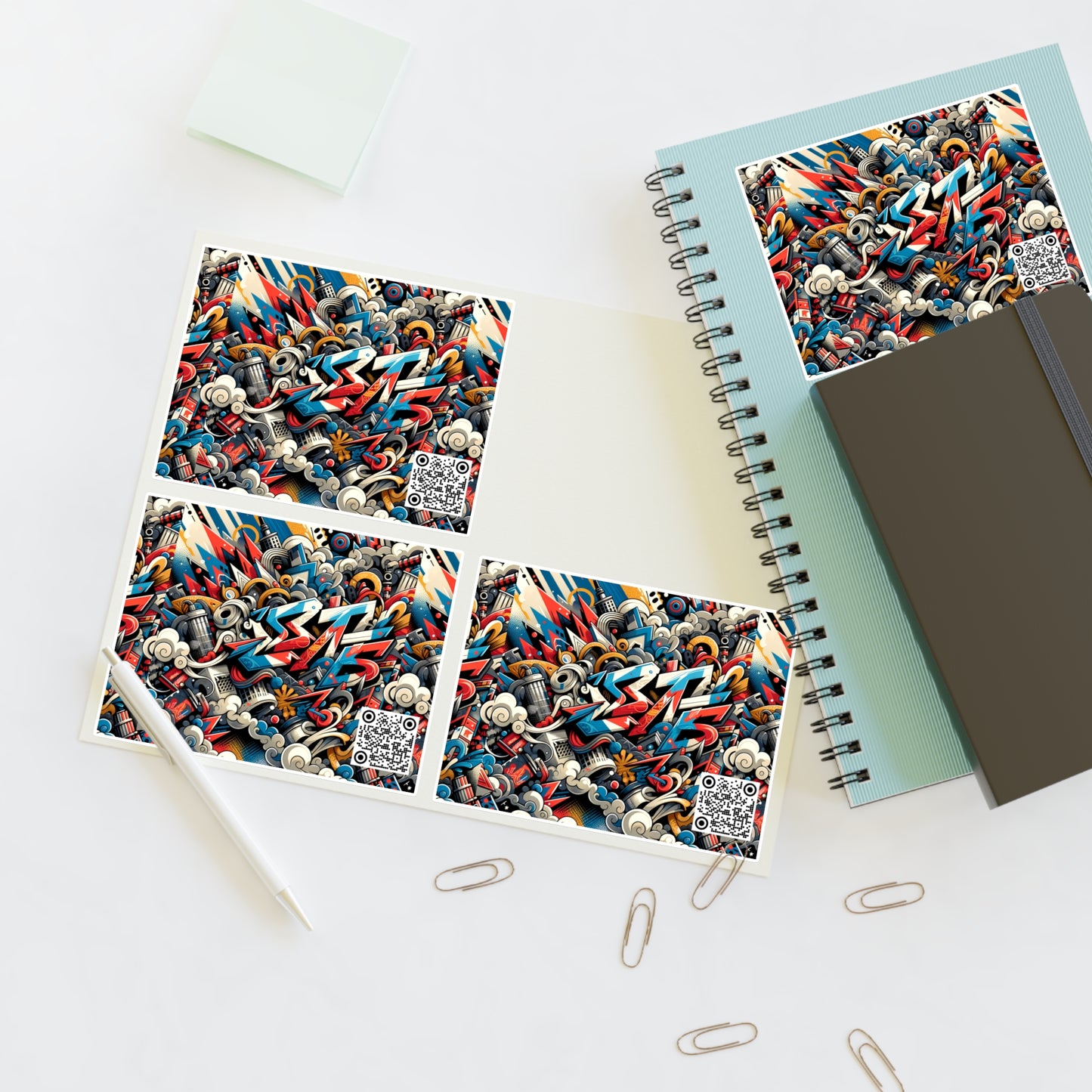 Neo-Traditional Street Art Modern Street Art Fusion Sticker Sheets - 8404 Design-52