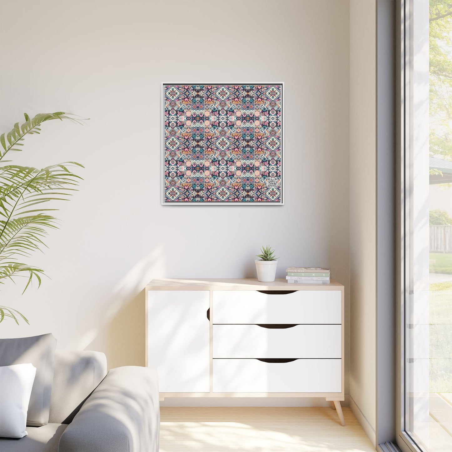 Matte Canvas, Framed (multi-Color) - 8404 Design-01