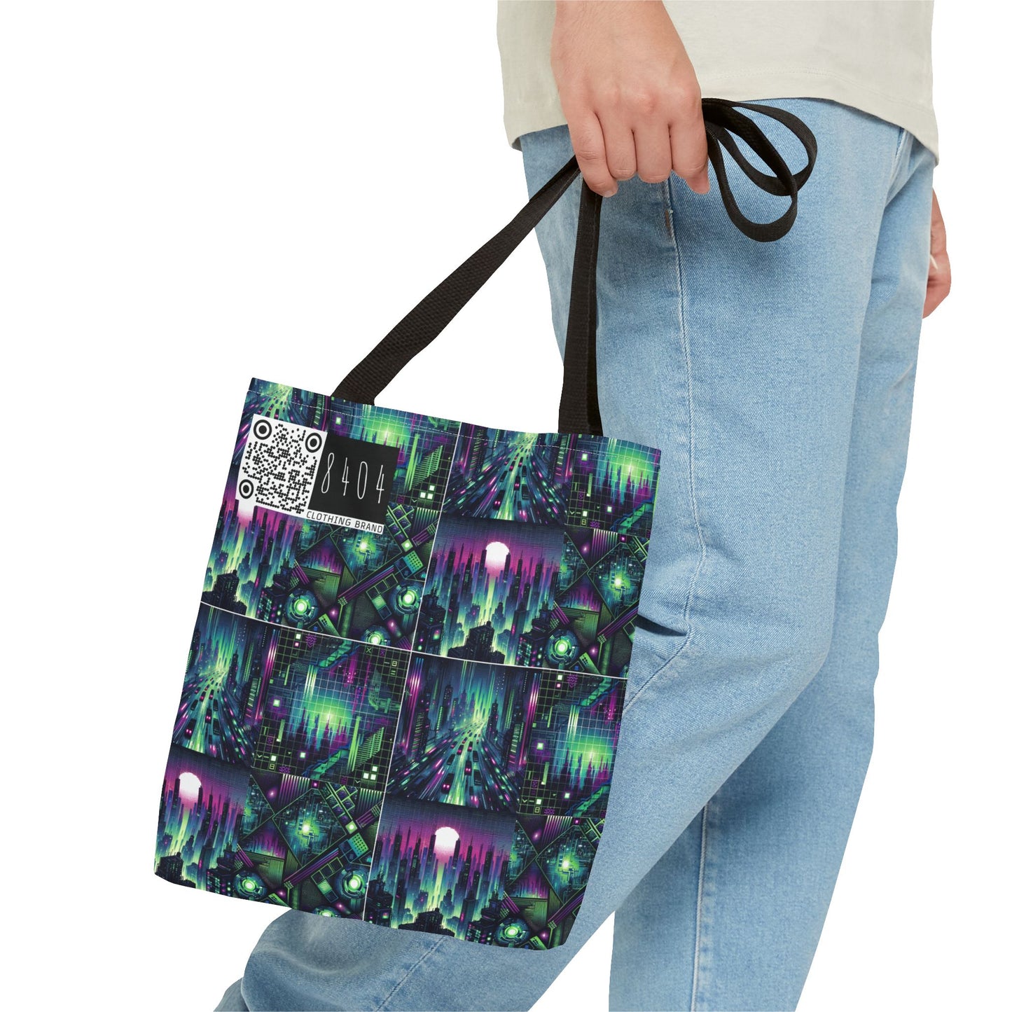 Tech Noir Aesthetics Tech-Forward Urban Dystopia Tote Bag - 8404 Design-54