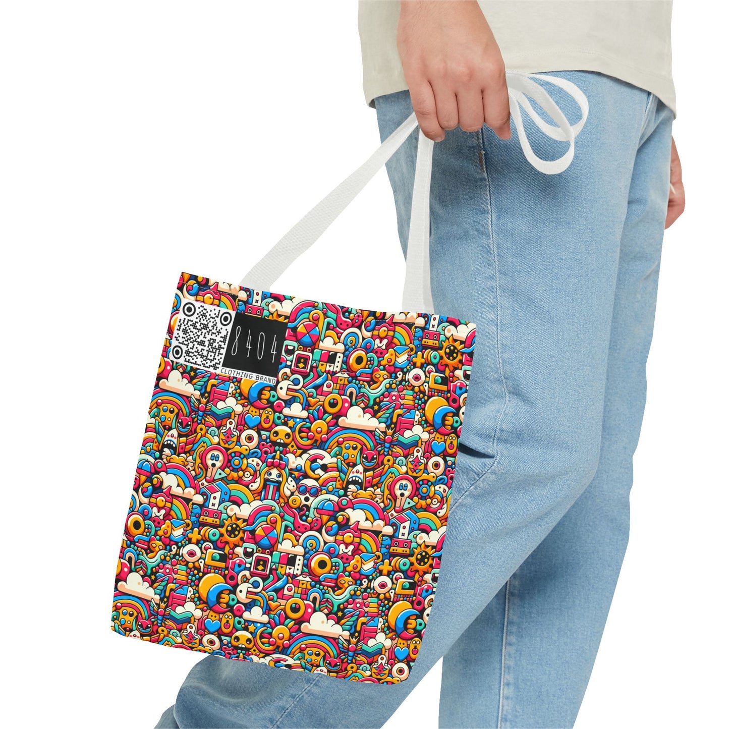 Neon Pop Playful Pop Culture Mashup Tote Bag - 8404 Design-62