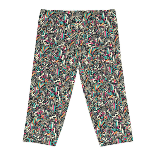 Digital Street Art Urban Street Style Women's Capri Leggings - 8404 Design-74