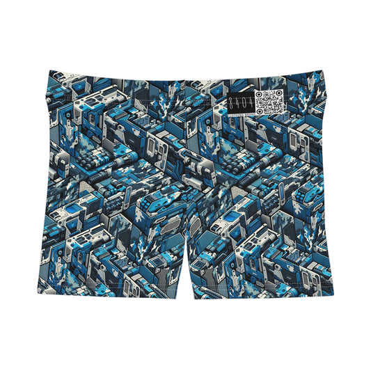Tech Urban Camo Tech-Forward Streetwear With a Futuristic Military Edge Women's Shorts - 8404 Design-51