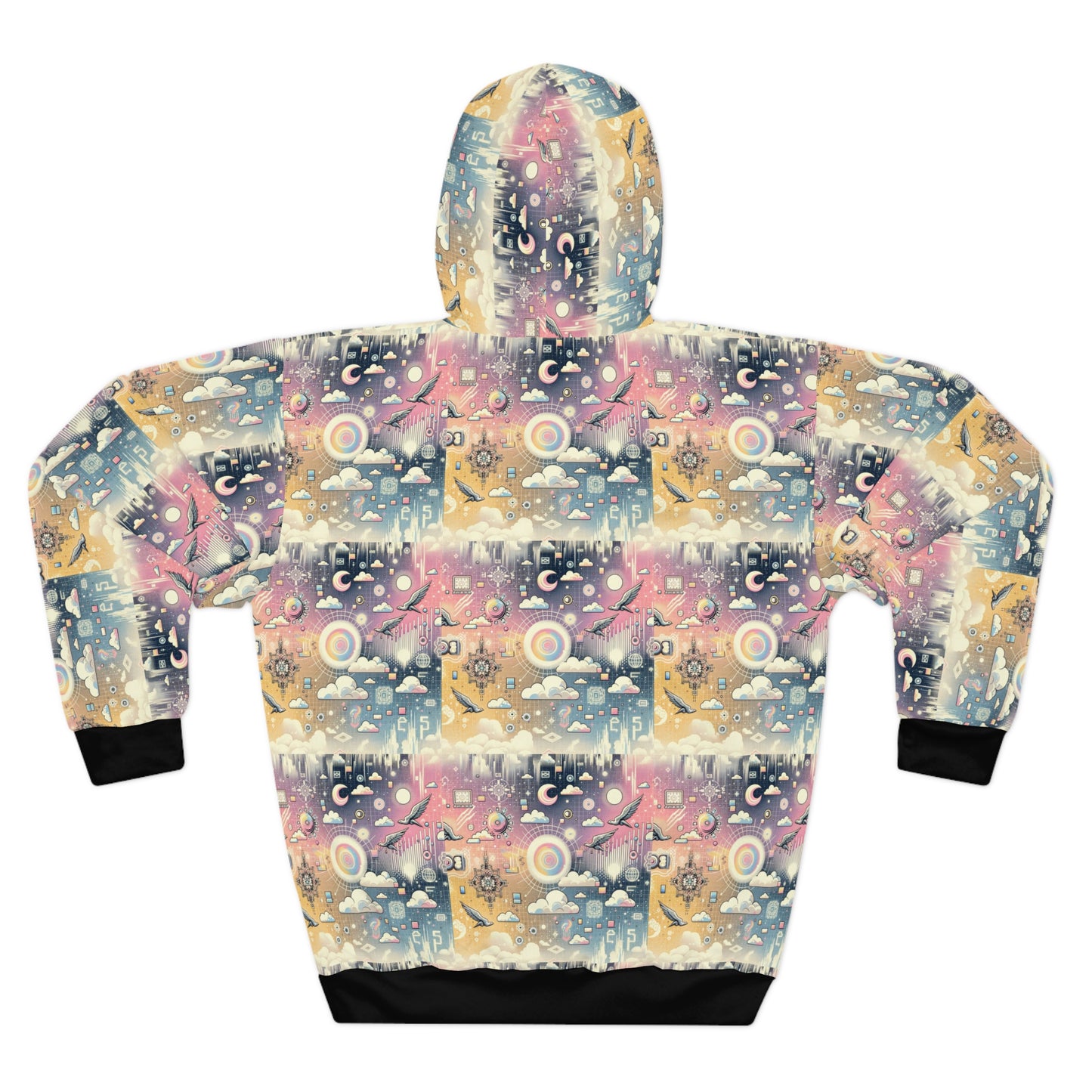 Digital Dreamland Whimsical and Nostalgic Streetwear With a Digital Twist Pullover Hoodie - 8404 Design-69