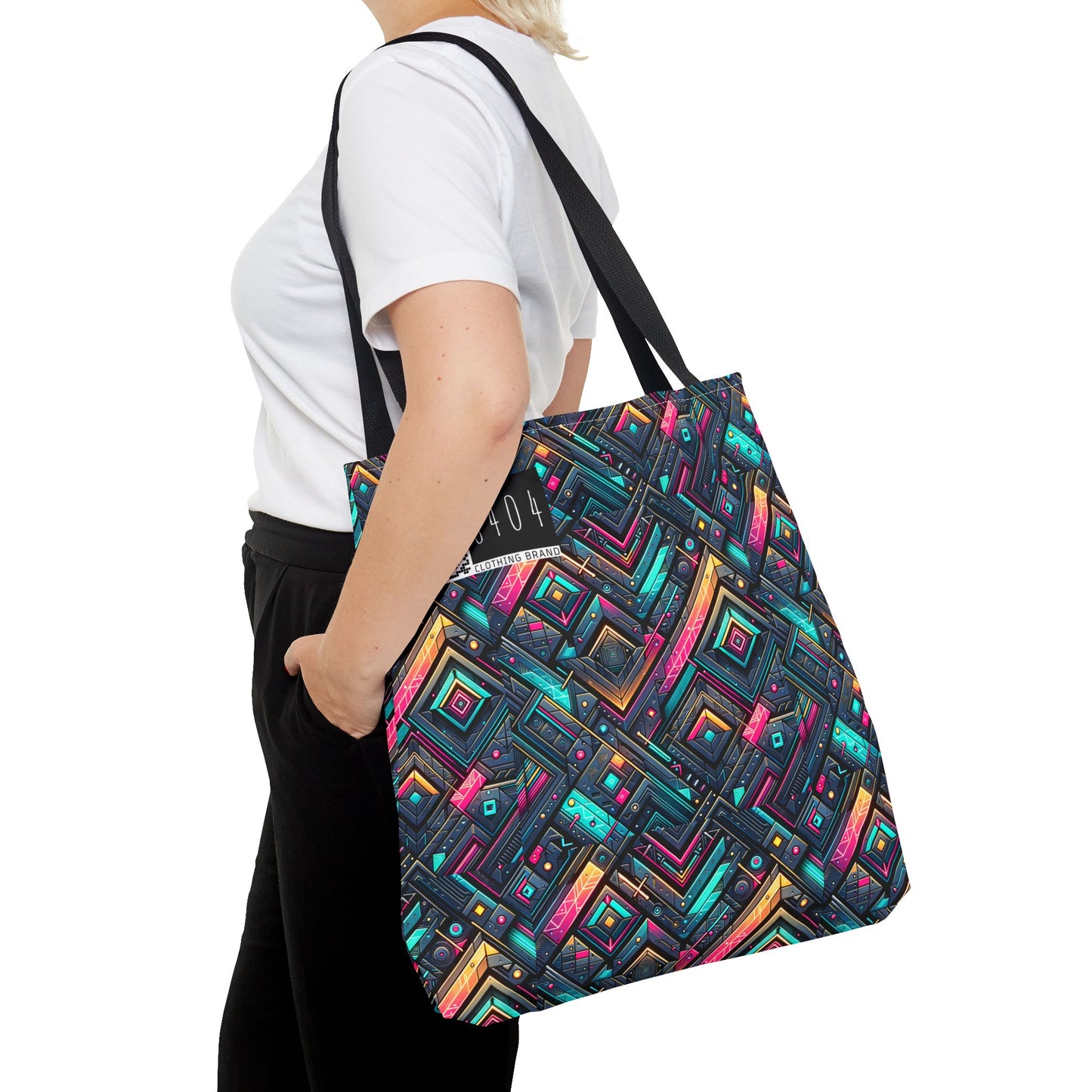 Tech-Inspired Graphics Cyberpunk Cool Tote Bag - 8404 Design-67
