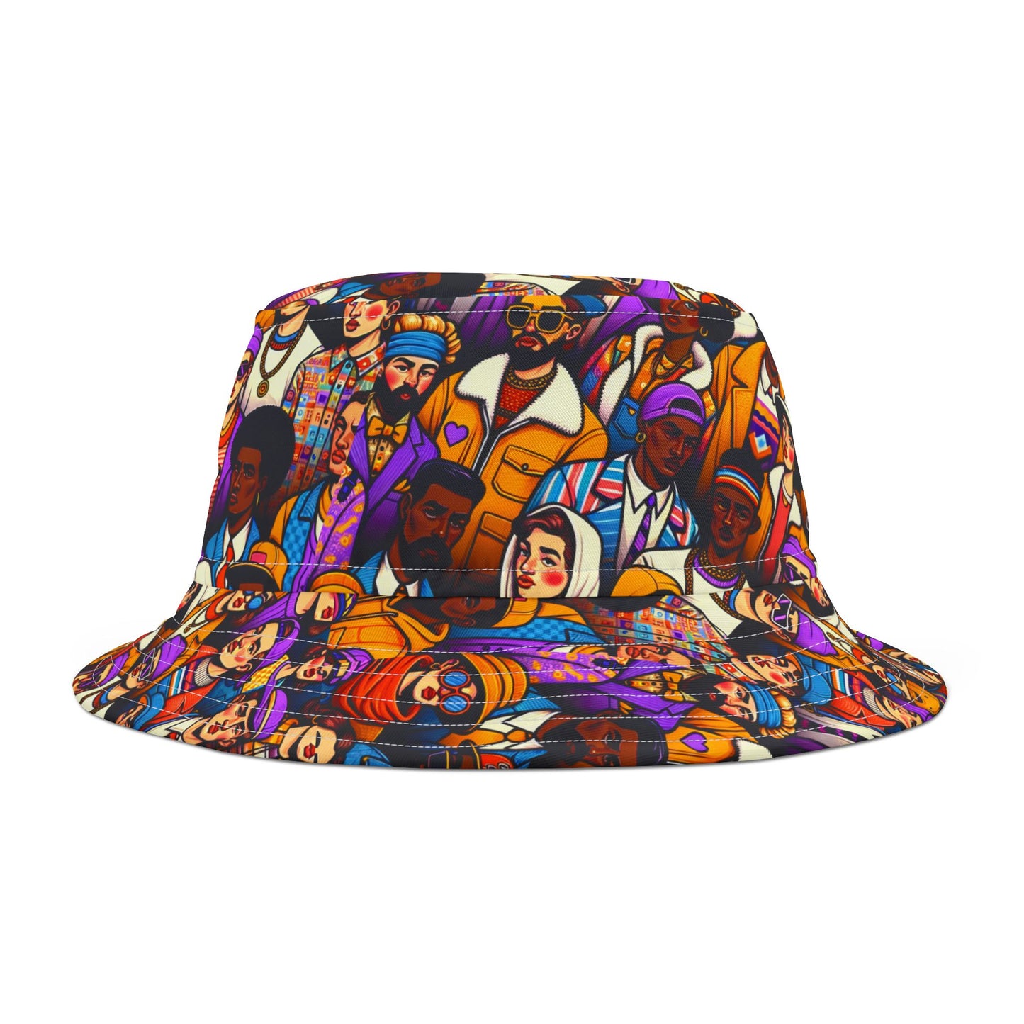 Digital Retro Aesthetics Nostalgic Yet Vibrant Streetwear With a Modern Twist Bucket Hat - 8404 Design-58