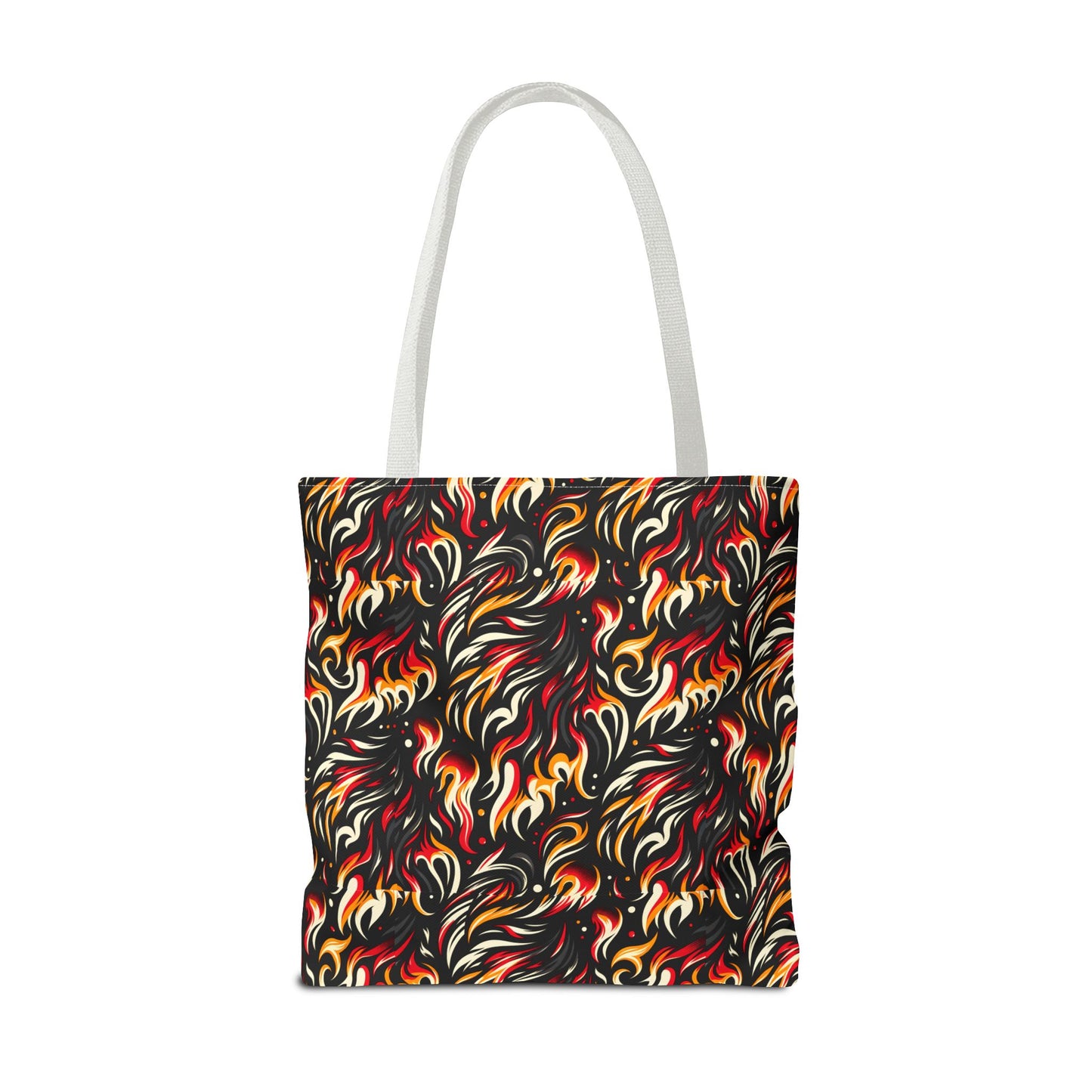 Fire & Flames Bold Streetwear Statement Tote Bag - 8404 Design-60