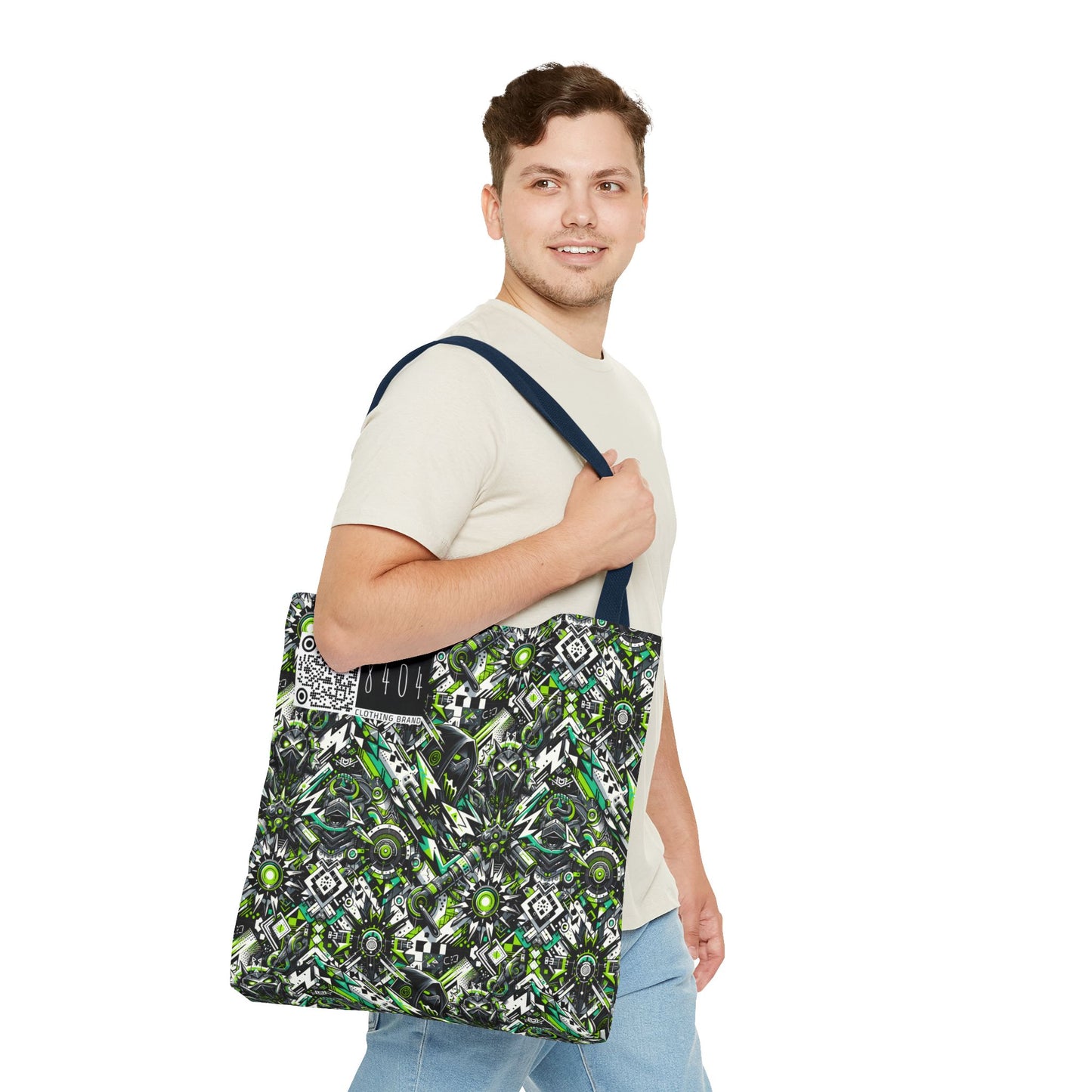 Graffiti Tech Fusion Bold Streetwear Fusion Tote Bag - 8404 Design-50