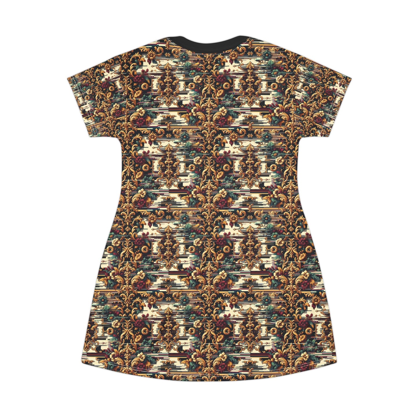 Digital Renaissance Modern Baroque Fusion T-Shirt Dress - 8404 Design-63
