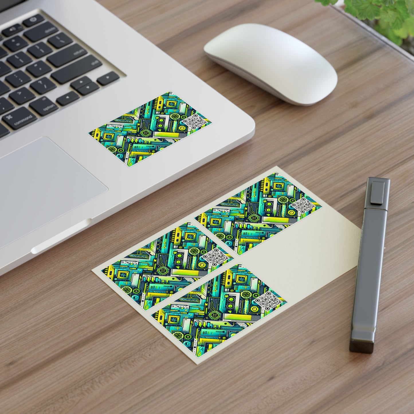 Tech-Infused Neon Tech-Forward Streetwear Sticker Sheets - 8404 Design-52