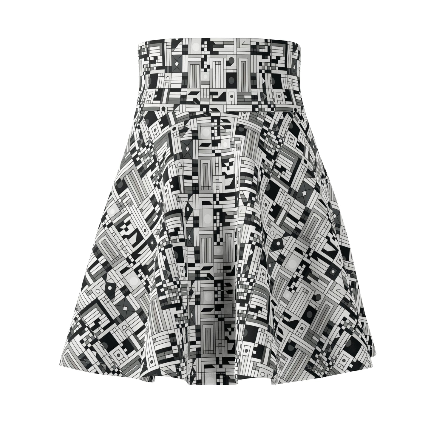 Digital Minimalism Minimalist Tech Women's Skater Skirt - 8404 Design-43