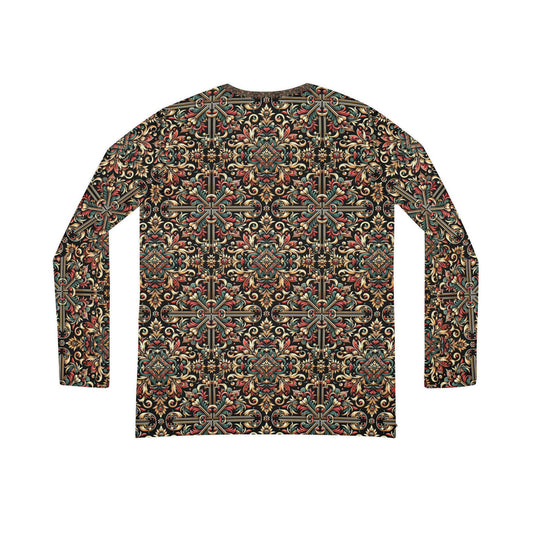 Streetwear Renaissance Artistic Clash of Old and New Women's Long Sleeve V-Neck Shirt - 8404 Design-46