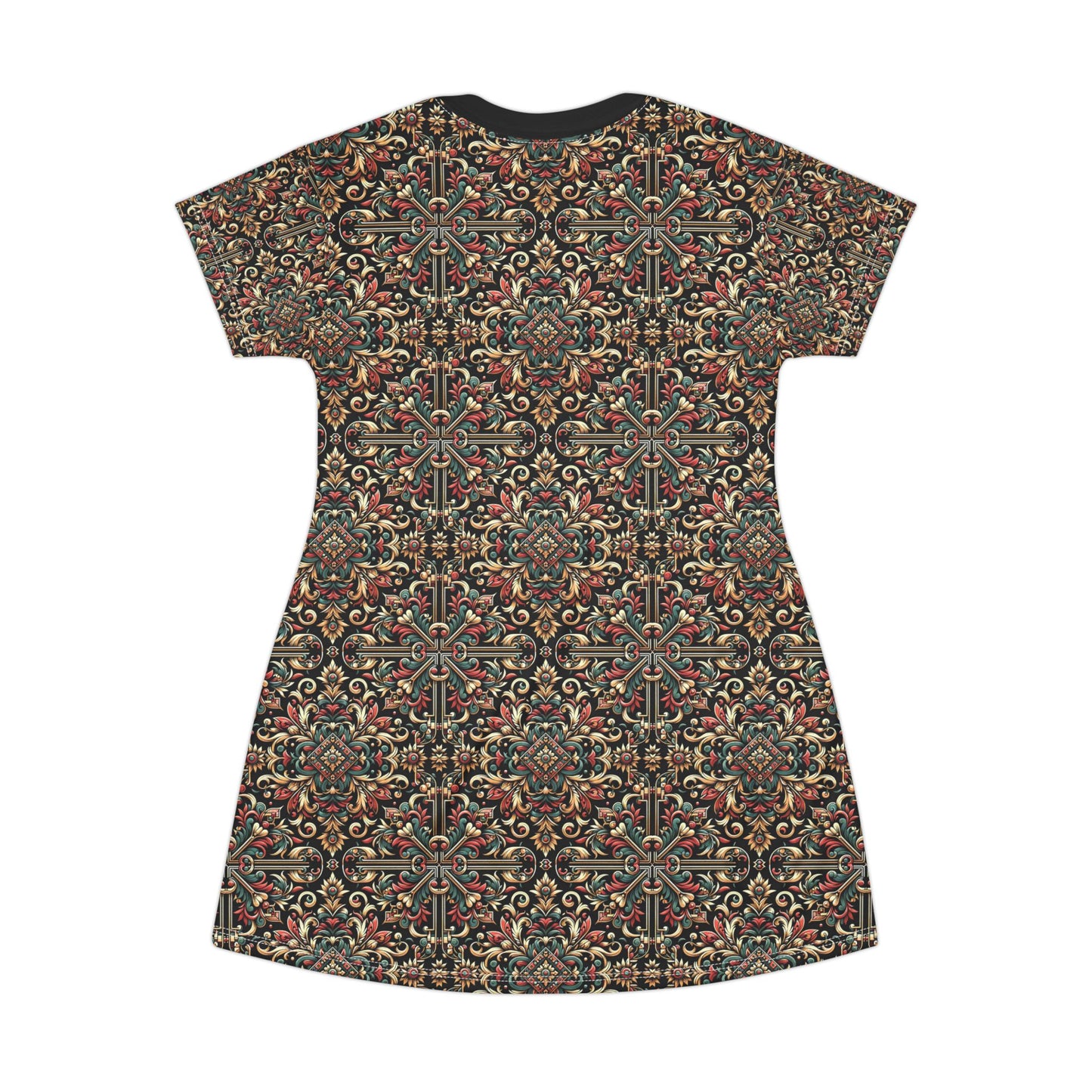 Streetwear Renaissance Artistic Clash of Old and New T-Shirt Dress - 8404 Design-46