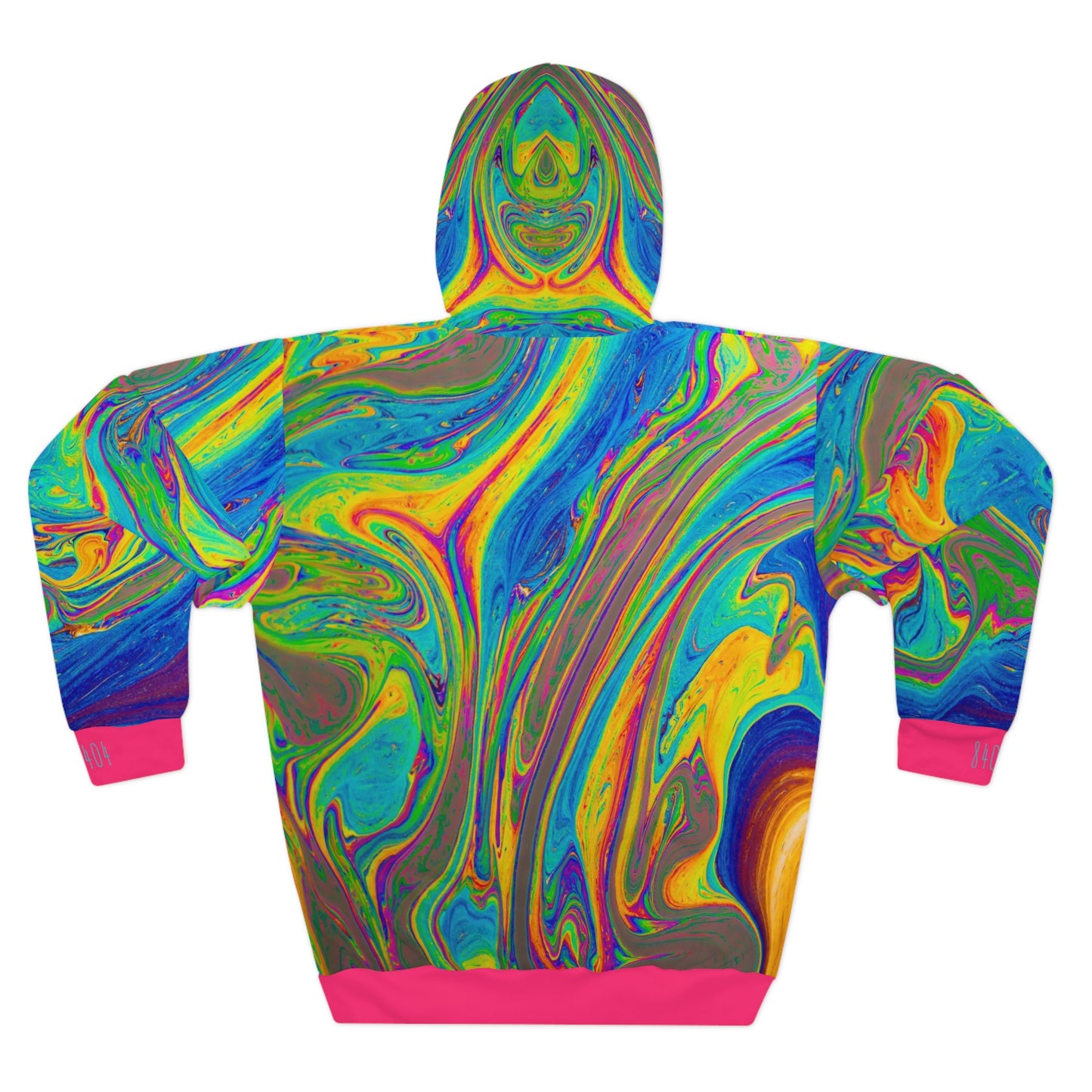 8404's Unisex Adult "flowing Colors in Red" Fashion Pullover Hoodie