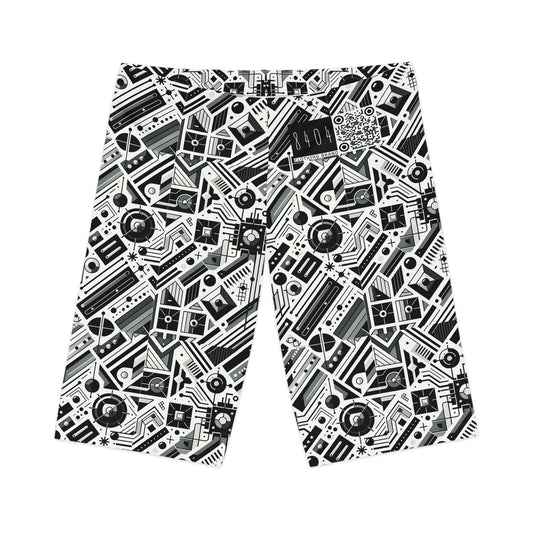 Digital Minimalism Minimalist Tech Women's Bike Shorts - 8404 Design-62