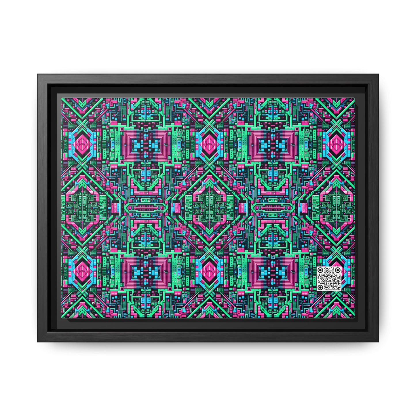 Digital Glitch Vibes Tech-Inspired Streetwear Matte Canvas, Framed (multi-Color) - 8404 Design-71 A