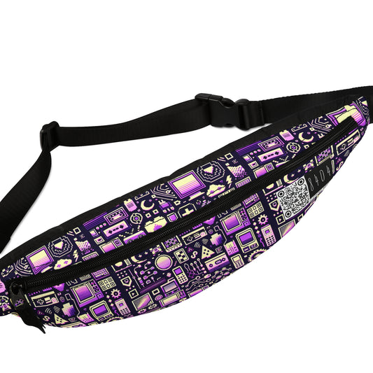Digital Nostalgia Remix Modern Vintage Fusion Fanny Pack - 8404 Design-54