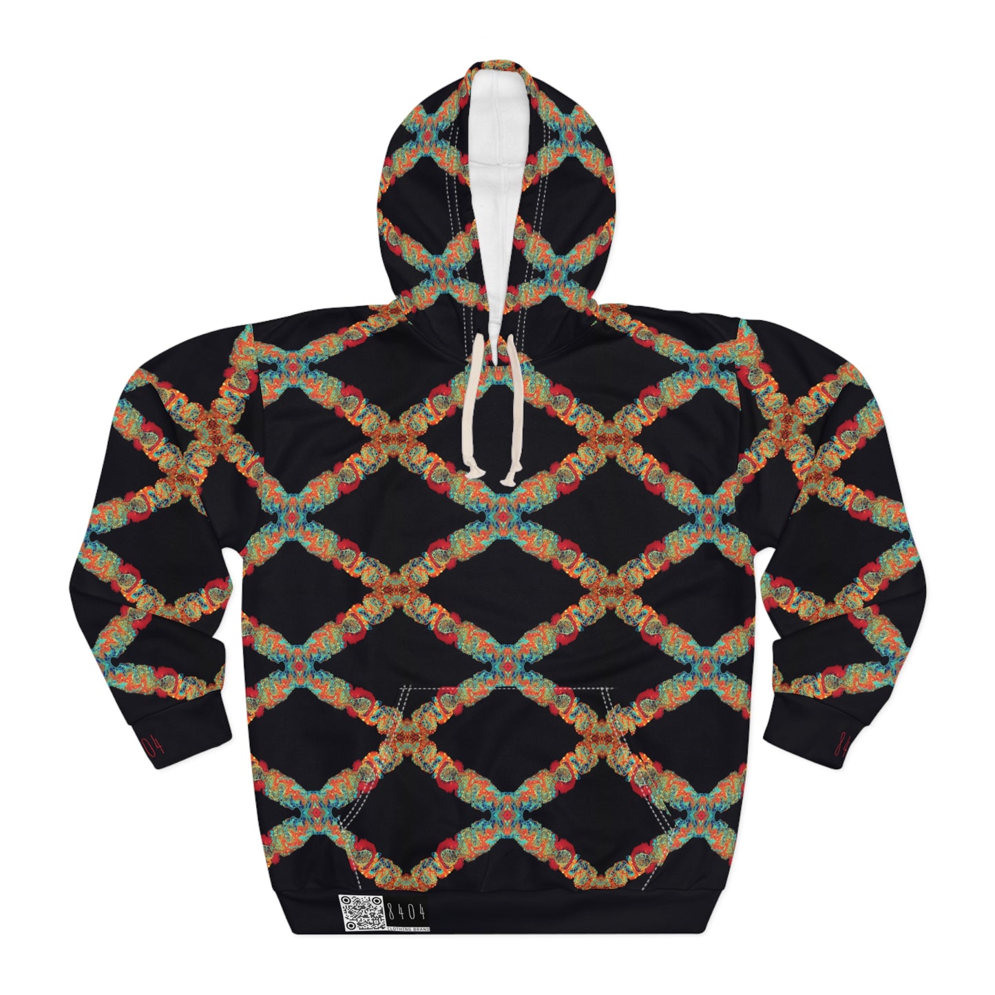 8404's Unisex Adult "coral Diamonds" Fashion Pullover Hoodie