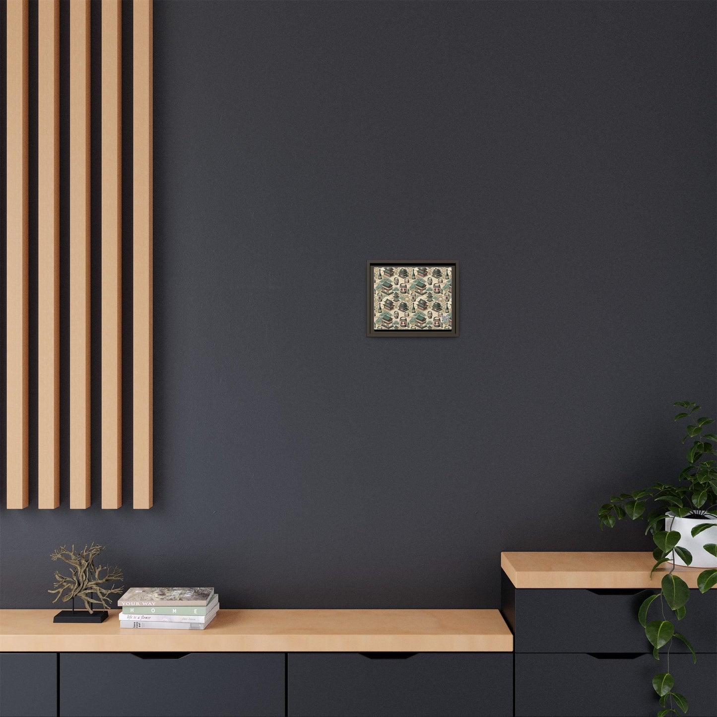 Cultural Artisanal Fusion Contemporary Cultural Elegance Matte Canvas, Framed (multi-Color) - 8404 Design-68 B