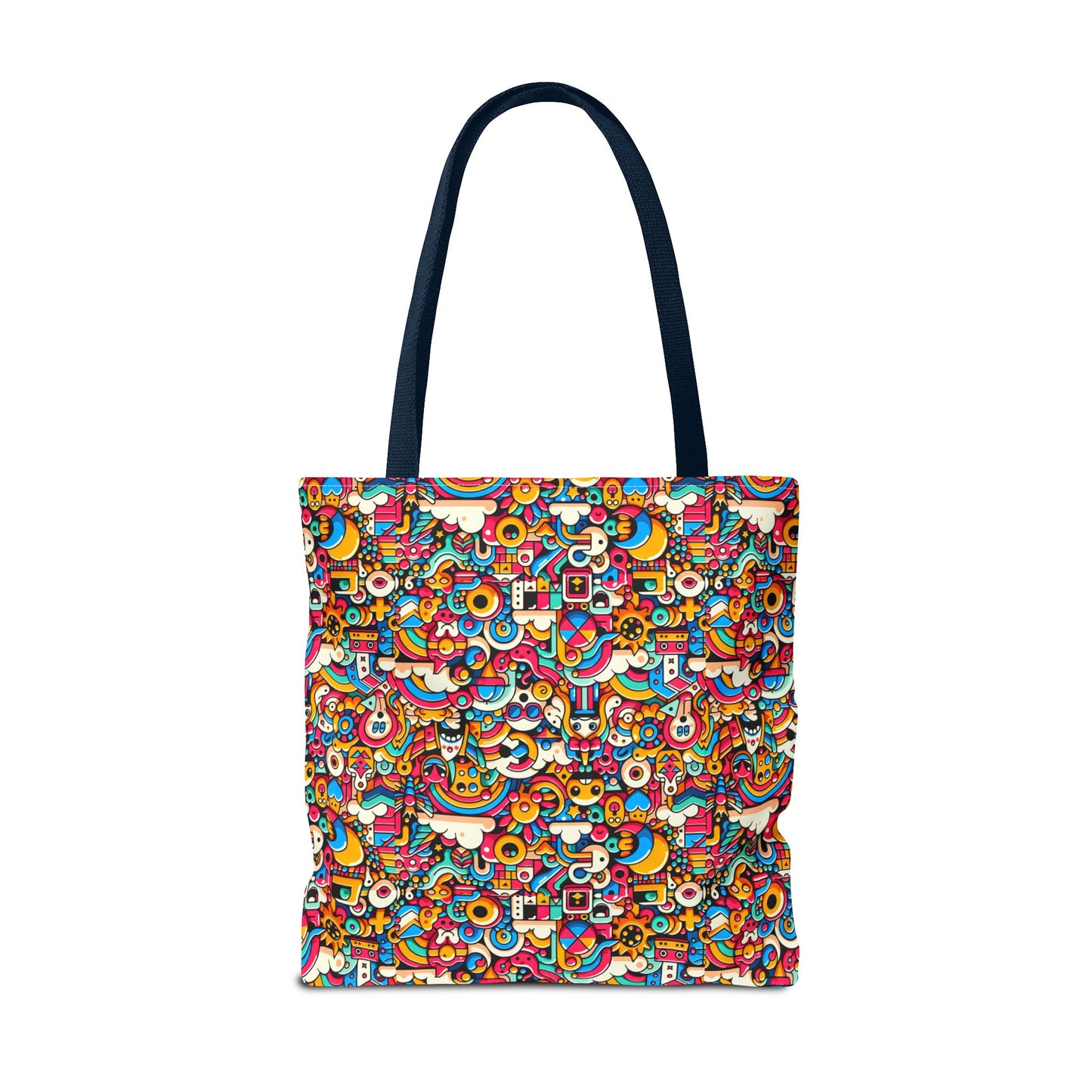 Neon Pop Playful Pop Culture Mashup Tote Bag - 8404 Design-62