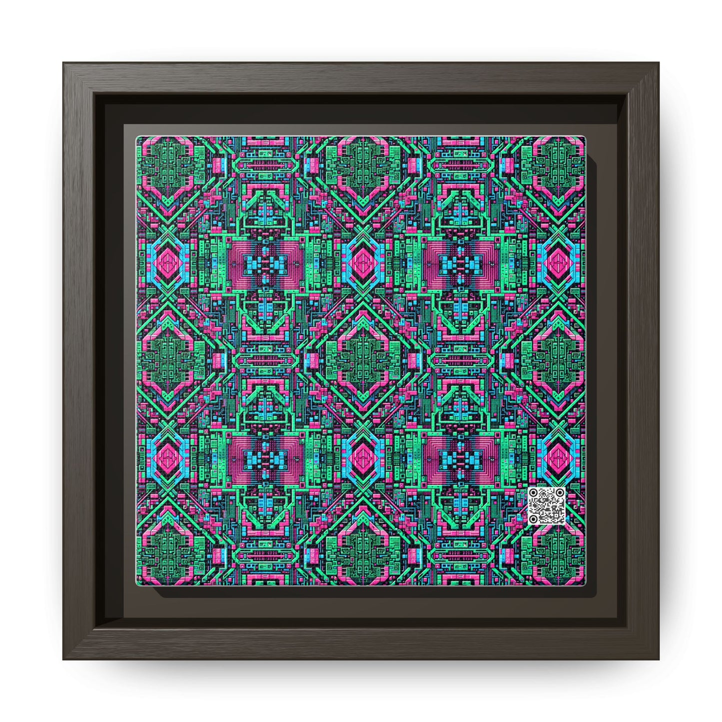 Digital Glitch Vibes Tech-Inspired Streetwear Matte Canvas, Framed (multi-Color) - 8404 Design-71 B