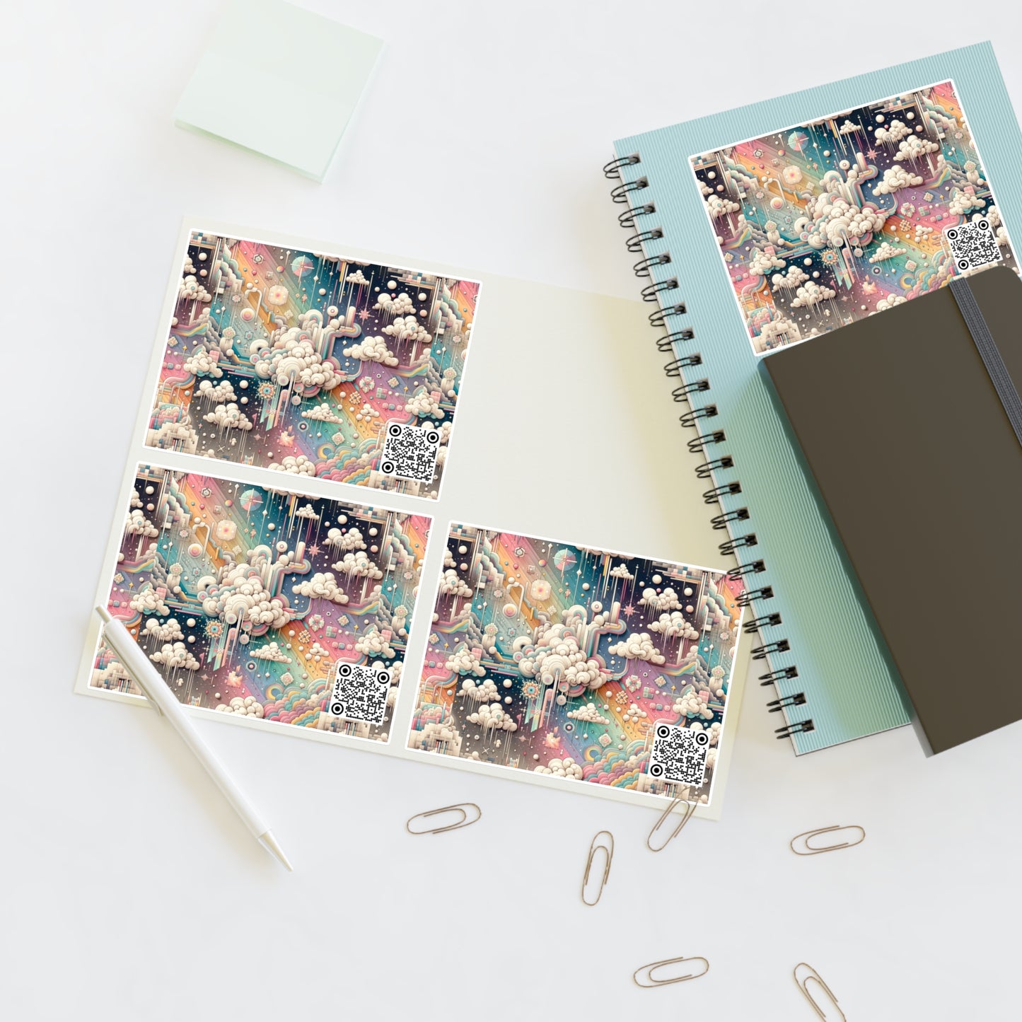 Digital Dreamland Whimsical and Nostalgic Streetwear With a Digital Twist Sticker Sheets - 8404 Design-52